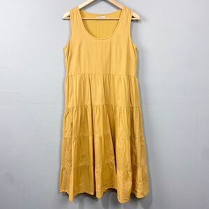 Esprit de la Mer Tiered Midi Dress Size S Boho Prairie Cottagecore Beach Coastal